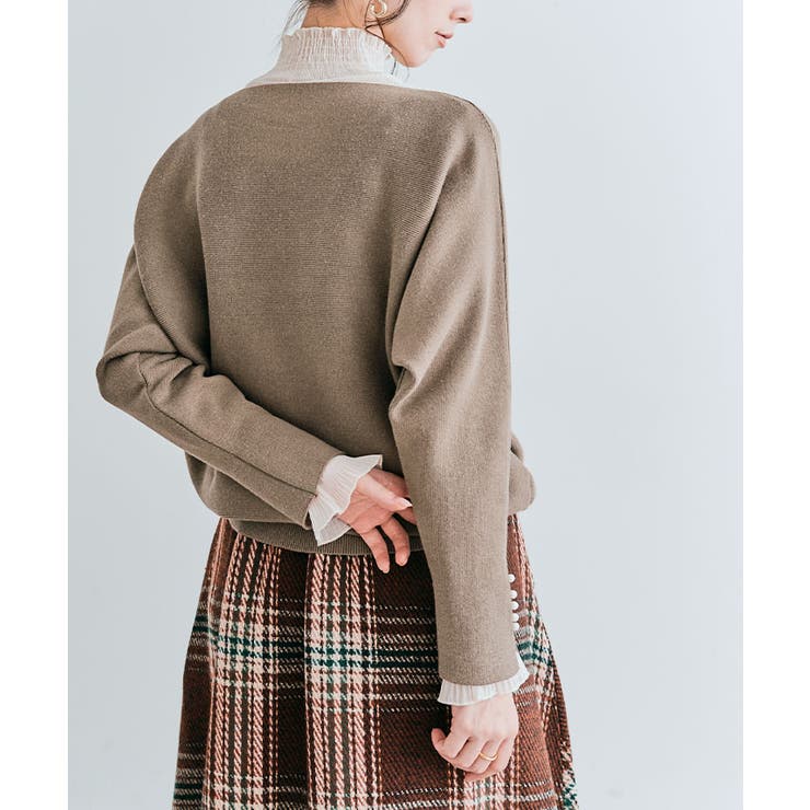 袖パールコットンニットドルマントップス ドルマン 着痩せ | kirakiraShop  | 詳細画像10