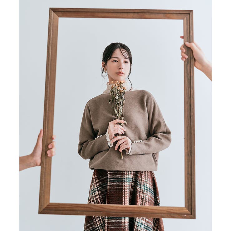 袖パールコットンニットドルマントップス ドルマン 着痩せ | kirakiraShop  | 詳細画像11