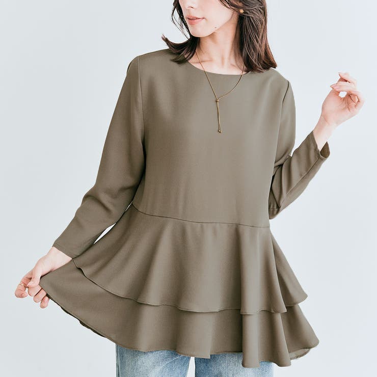 BORDERS at BALCONY ツイルプリーツヘムブラウス 白 36 トップス