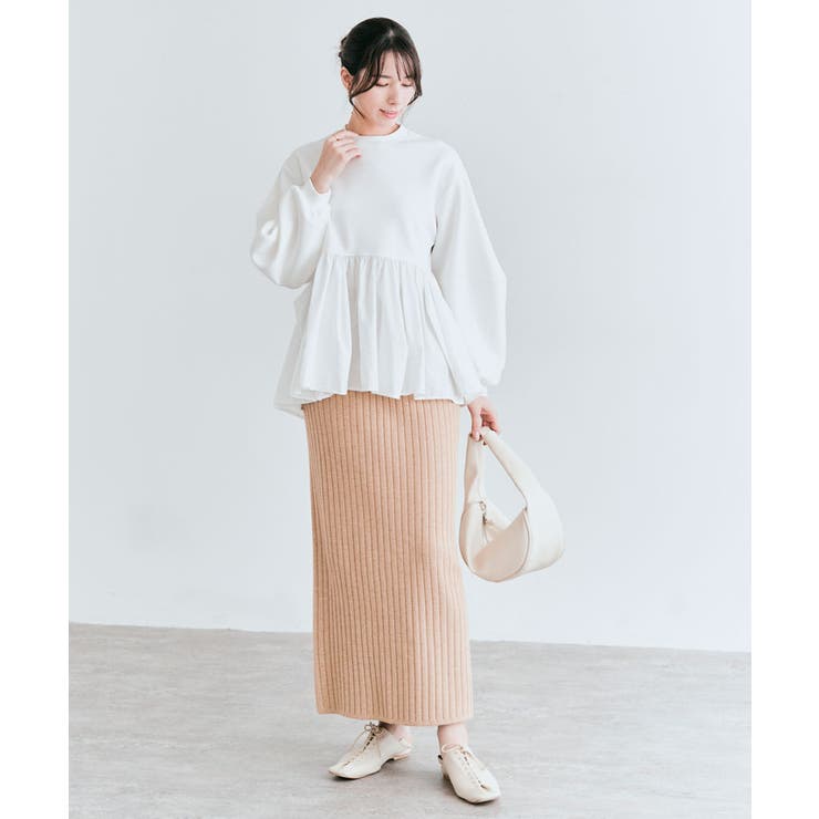 mamamo】WzipダンボールペプラムTOPS | natural couture