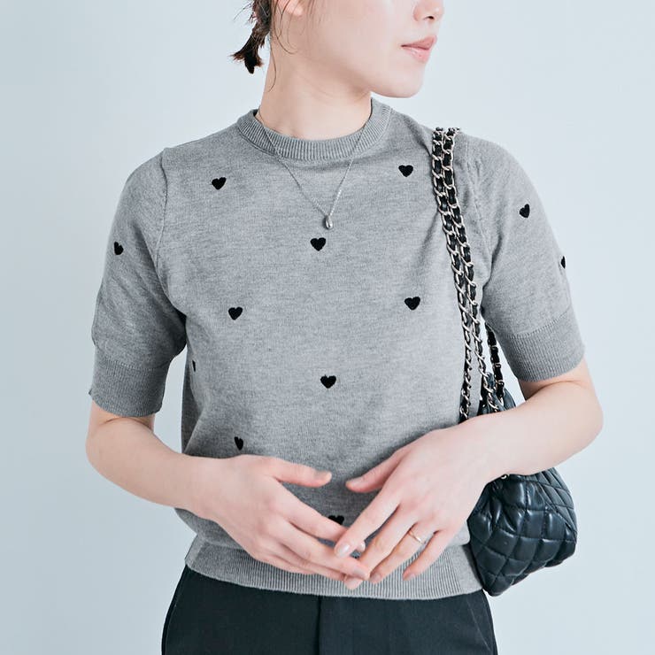 80s KyoichiFUJITA ビーズ刺繍ハンドメイドニット/イッセイミヤケ