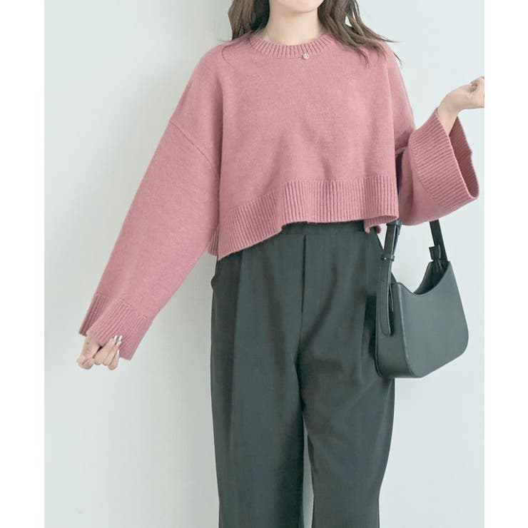 最新CC ニットトップス ワイドスリーブショートニット トップス ニット[品番