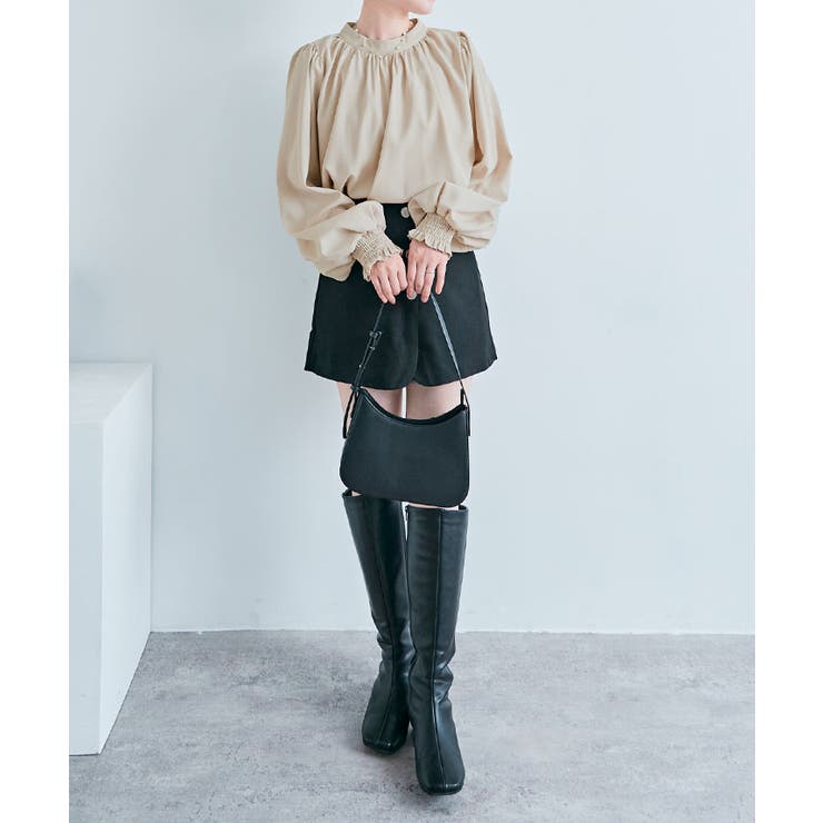 スタンドカラーギャザーブラウス 2サイズ シャツ | kirakiraShop  | 詳細画像14 