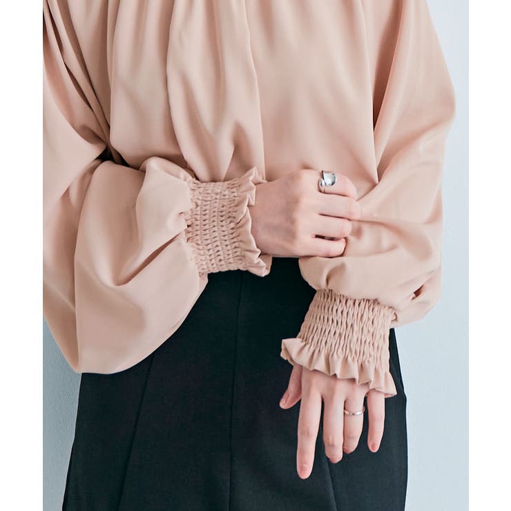 スタンドカラーギャザーブラウス 2サイズ シャツ | kirakiraShop  | 詳細画像16 