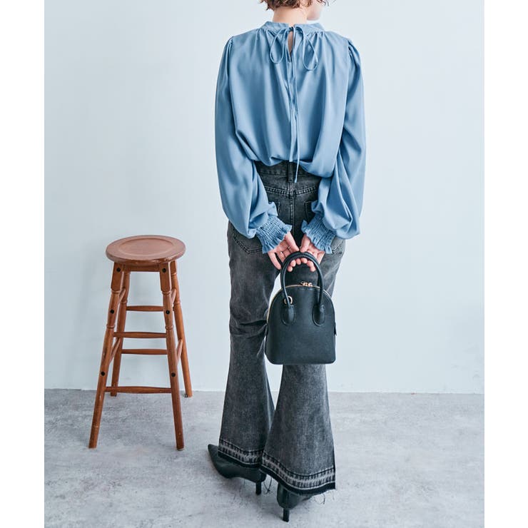 スタンドカラーギャザーブラウス 2サイズ シャツ | kirakiraShop  | 詳細画像19 