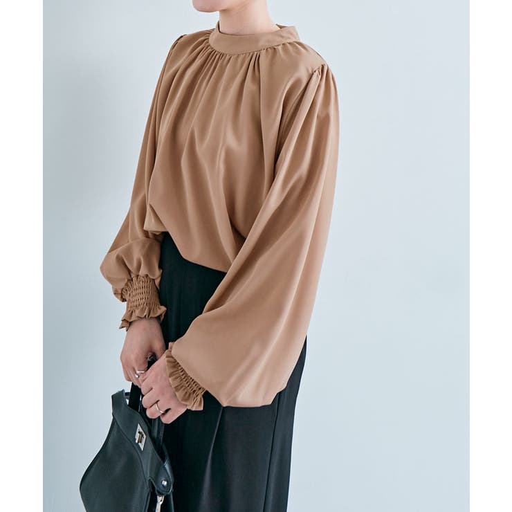 スタンドカラーギャザーブラウス 2サイズ シャツ | kirakiraShop  | 詳細画像9 