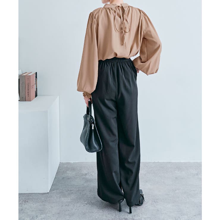 スタンドカラーギャザーブラウス 2サイズ シャツ | kirakiraShop  | 詳細画像10 