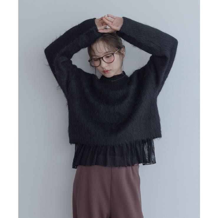 【maviru】モヘアシャギーショートニットトップス トップス 長袖 | kirakiraShop  | 詳細画像3 