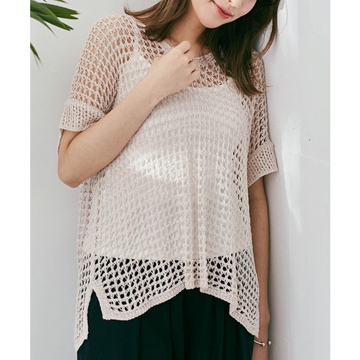サマーメッシュルーズトップス サマーニット メッシュトップス 品番 ik000006073 kirakirashop キラキラショップ のレディースファッション通販 shoplist ショップリスト