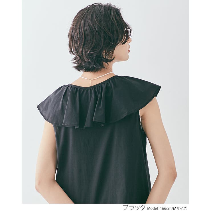 ノースリーブラッフルブラウス トップス ラッフルブラウス | kirakiraShop  | 詳細画像12 