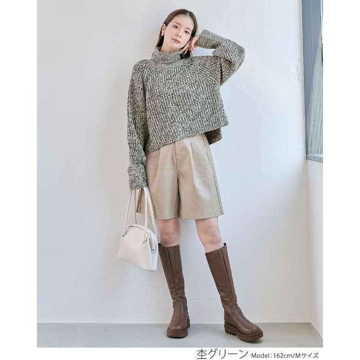 CLANE（クラネ）の「MIX YARN WIDE RIB TURTLE（ニット/セーター）」 - WEAR