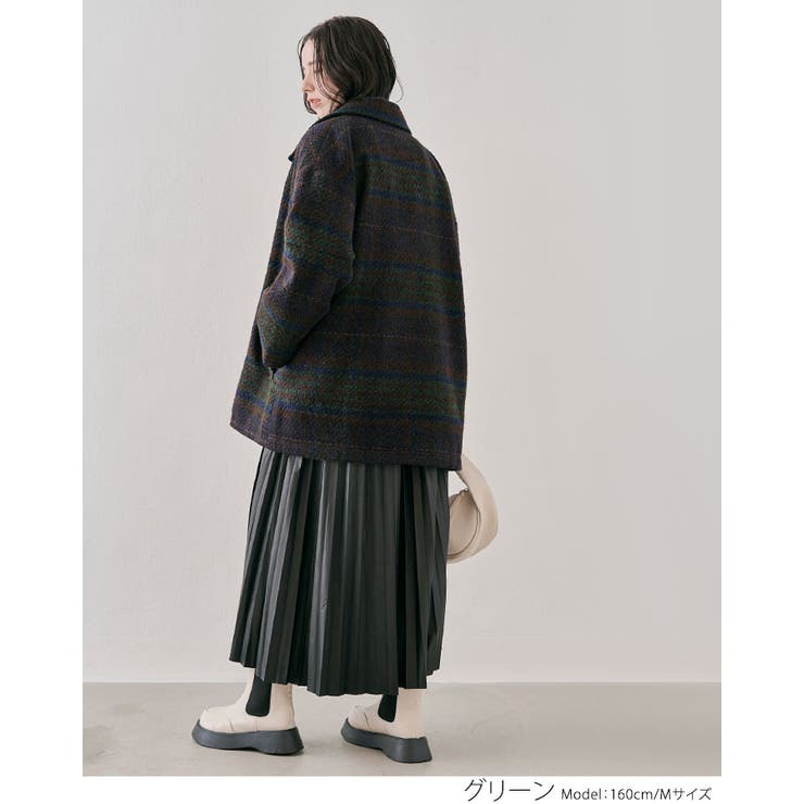 チェック柄ダブルジャケットコート アウター ジャケットコート[品番：IK000007107]｜kirakiraShop  （キラキラショップ）のレディースファッション通販｜SHOPLIST（ショップリスト）