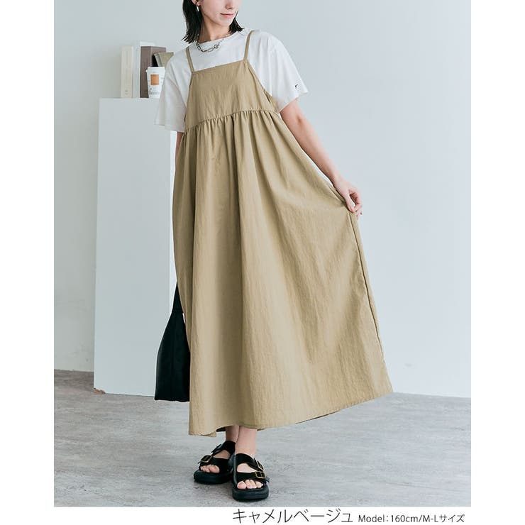 撥水ナイロンエプロンワンピース Aラインワンピース ロングワンピ[品番：IK000007608]｜kirakiraShop  （キラキラショップ）のレディースファッション通販｜SHOPLIST（ショップリスト）