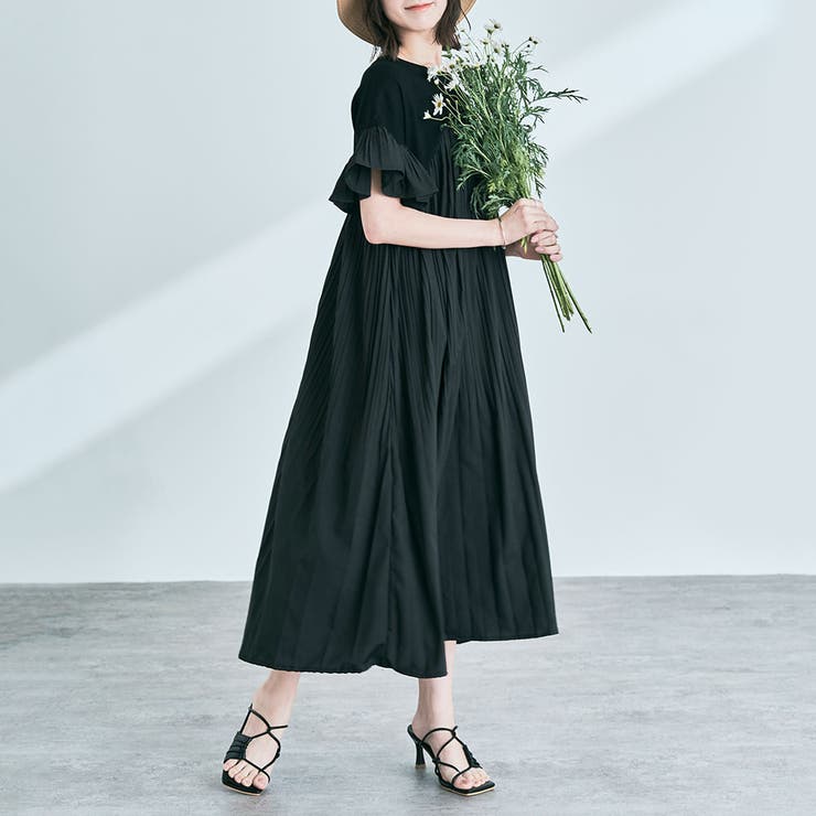 ロンハーマン　ワンピース　wrinkle dress ランダムプリーツドレス Ron Herman Wrinkle Dress - メルカリ