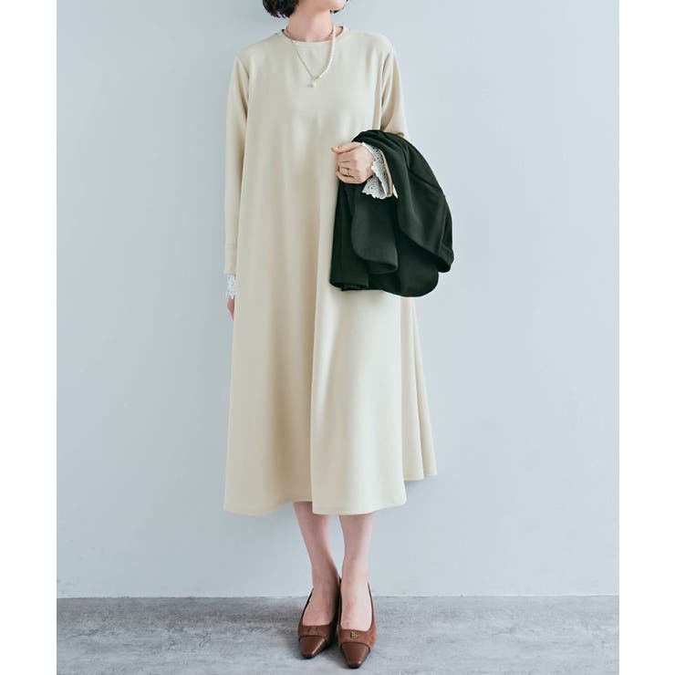 全方向ストレッチ2wayレースカフスフレアワンピース 2サイズ フレアワンピース[品番：IK000007553]｜kirakiraShop  （キラキラショップ）のレディースファッション通販｜SHOPLIST（ショップリスト）