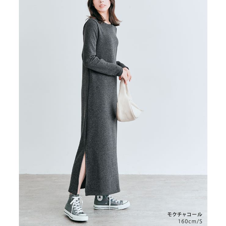【新品】ポロベア　ワンピース　裏起毛　90 あったか】裏起毛シンプルワンピース 産後・授乳服 | マタニティ