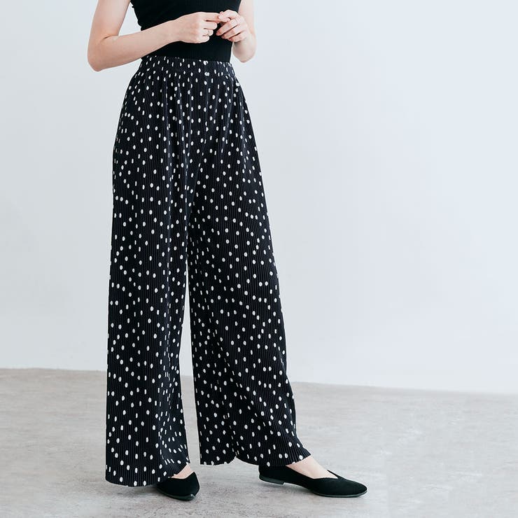 ドット | アコーディオンプリーツルーズワイドパンツ 2タイプ ワイドパンツ | kirakiraShop 