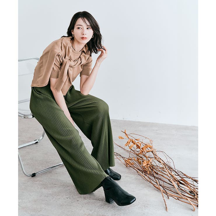 アコーディオンプリーツルーズワイドパンツ 2タイプ ワイドパンツ | kirakiraShop  | 詳細画像25 