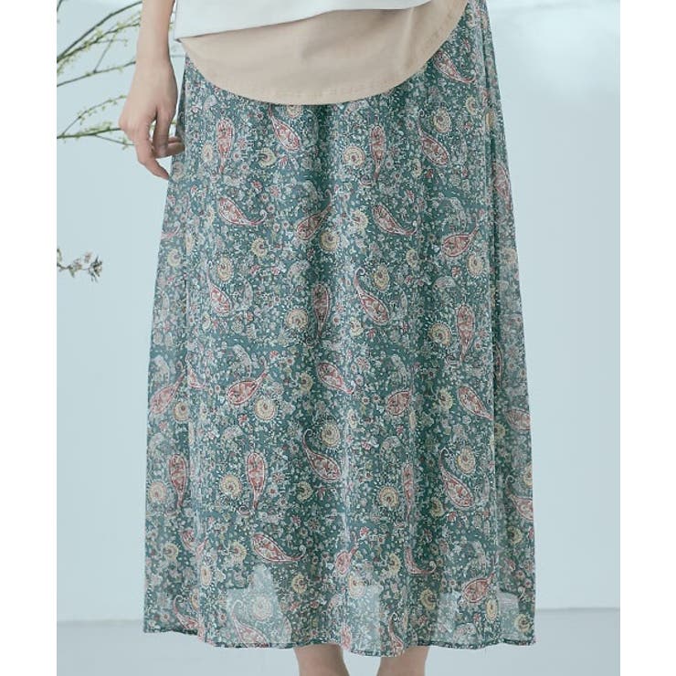 ペイズリー柄シフォンスカート ボトムス ロングスカート 品番 Ik Kirakirashop キラキラショップ のレディースファッション通販 Shoplist ショップリスト