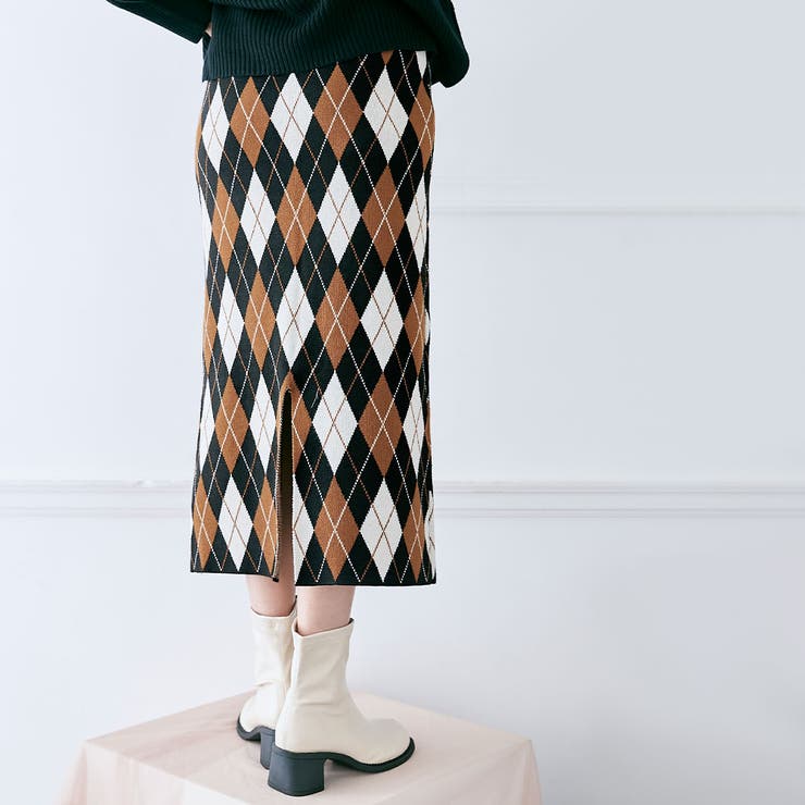 SOOR PLOOM チェックニットスカート 6Y SOOR PLOOM チェックニット