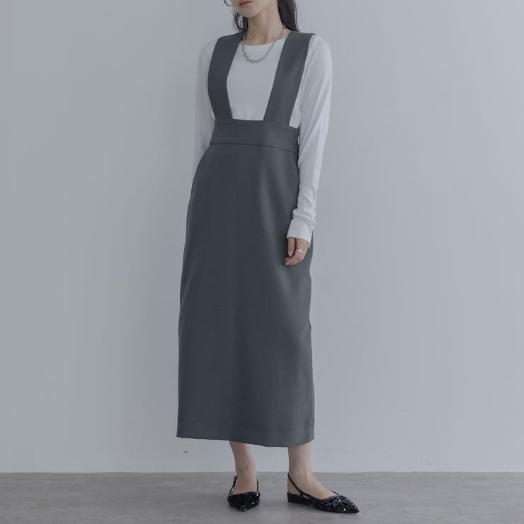 【maviru】ストレートジャンパースカート 着痩せ 脚長効果 | kirakiraShop  | 詳細画像25 