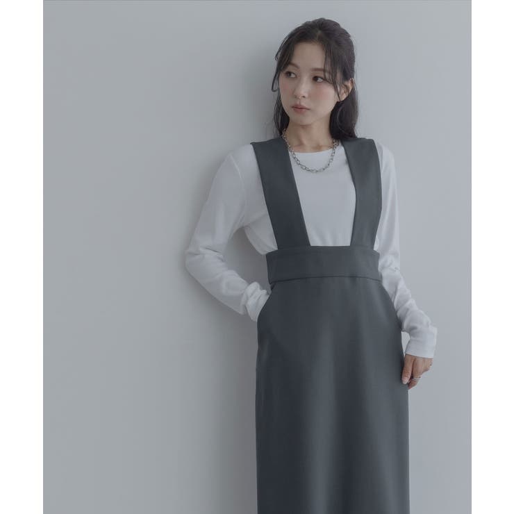 【maviru】ストレートジャンパースカート 着痩せ 脚長効果 | kirakiraShop  | 詳細画像15 
