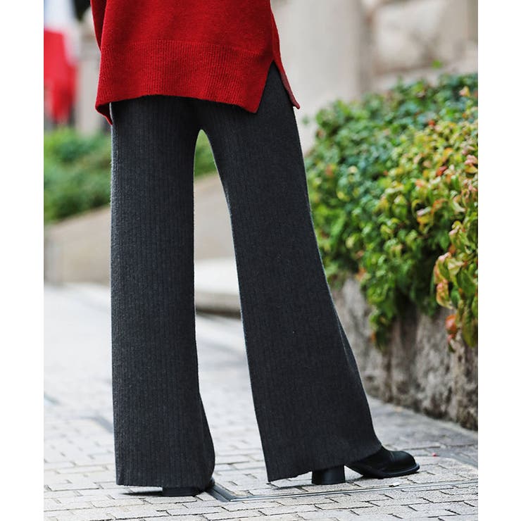 柔暖リブニットワイドパンツ ボトムス ワイドパンツ | kirakiraShop  | 詳細画像20 