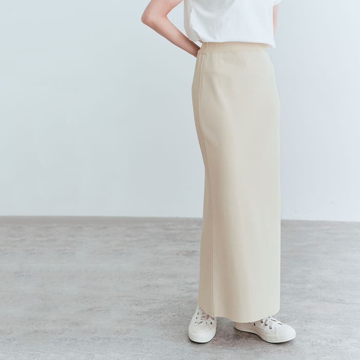 ストレッチIラインロングスカート 2サイズ セットアップ可能