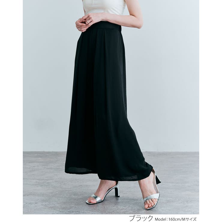シフォンタックワイドパンツ 2サイズ 着痩せ[品番：IK000007652]｜kirakiraShop  （キラキラショップ）のレディースファッション通販｜SHOPLIST（ショップリスト）