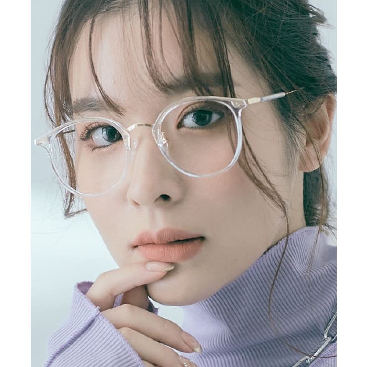 メガネ 透明フレーム 韓国女子 大人可愛い小顔効果 ファッション小物 シンプル - 1