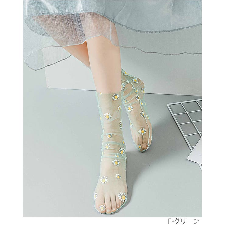 マーガレットシアーメッシュソックス メッシュソックス シースルーソックス | kirakiraShop  | 詳細画像5 