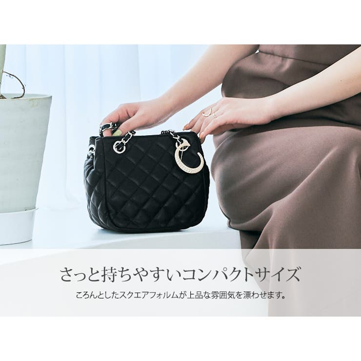 2wayダイヤキルトミニバッグ 鞄 かばん[品番：IK000007222