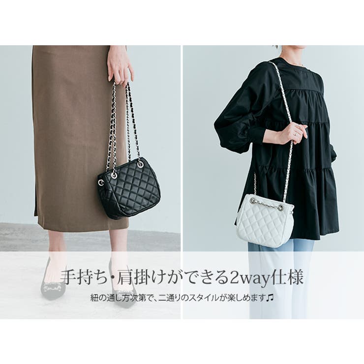 2wayダイヤキルトミニバッグ 鞄 かばん[品番：IK000007222