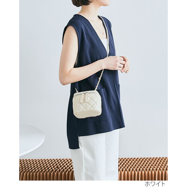 ダイヤキルトバニティバッグ 鞄 かばん[品番：IK000007241