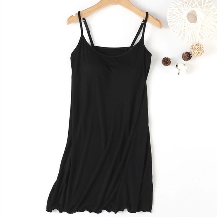 カップ付きメロウインナーキャミワンピース 2サイズ 2タイプ | kirakiraShop  | 詳細画像21 