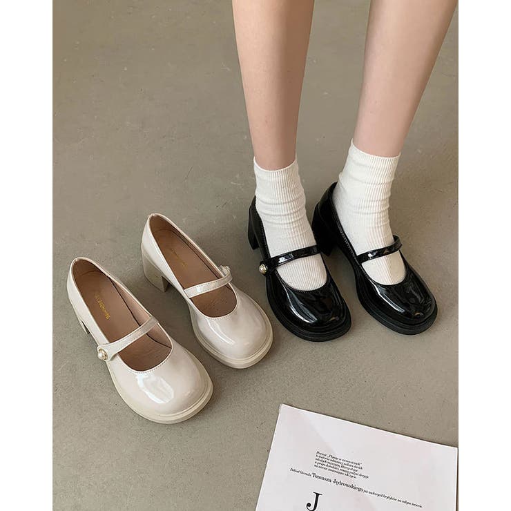ストラップエナメルパンプス 5サイズ 靴