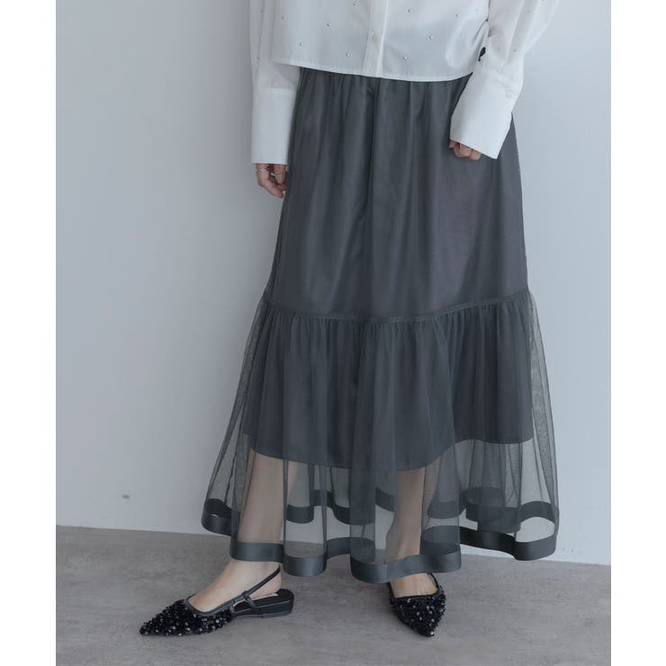 【maviru】裾パイピング チュールスカート チュールスカート | kirakiraShop  | 詳細画像12 