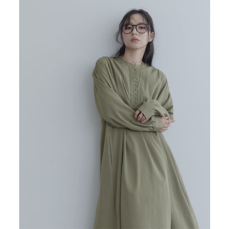 【maviru】ヘンリーネックドレープワンピース ワンピース ロングワンピース | kirakiraShop  | 詳細画像13 