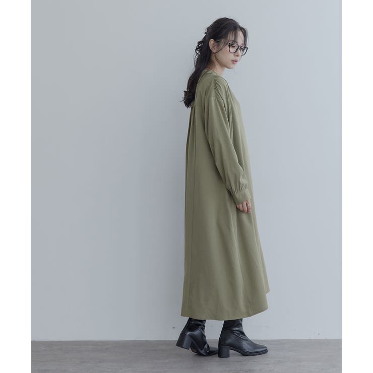 【maviru】ヘンリーネックドレープワンピース ワンピース ロングワンピース | kirakiraShop  | 詳細画像15 