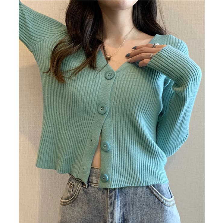 リブニットカーディガン トップス ニットカーディガン | kirakiraShop  | 詳細画像22 