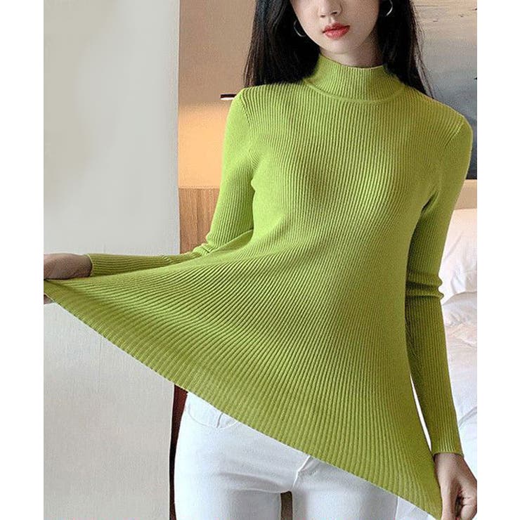 ハイネックリブニット トップス リブニット | kirakiraShop  | 詳細画像36 