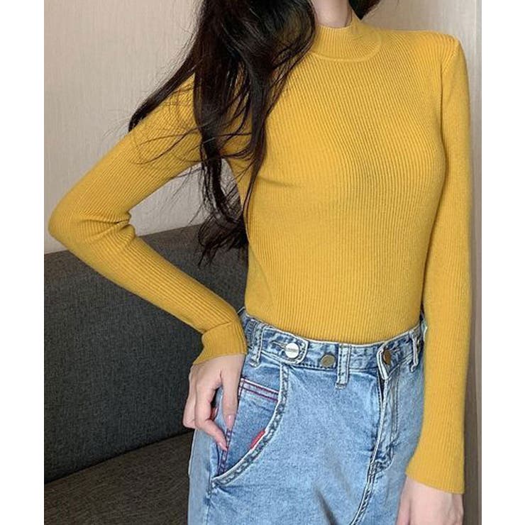 ハイネックリブニット トップス リブニット | kirakiraShop  | 詳細画像50 