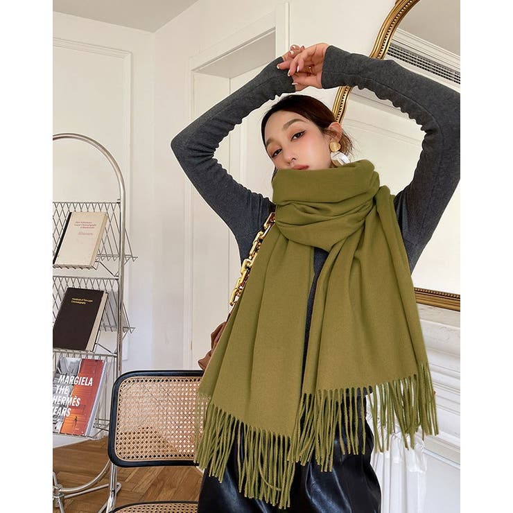 ソフトニット大判ストール ユニセックス 男女兼用[品番：IK000006661