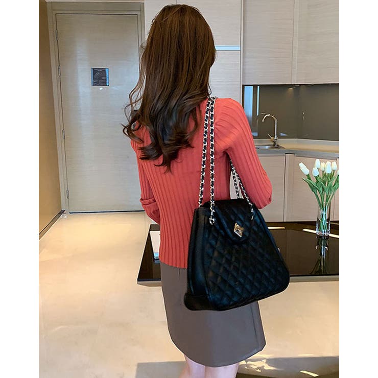 キーネックリブニットカーディガン トップス リブニット | kirakiraShop  | 詳細画像20 