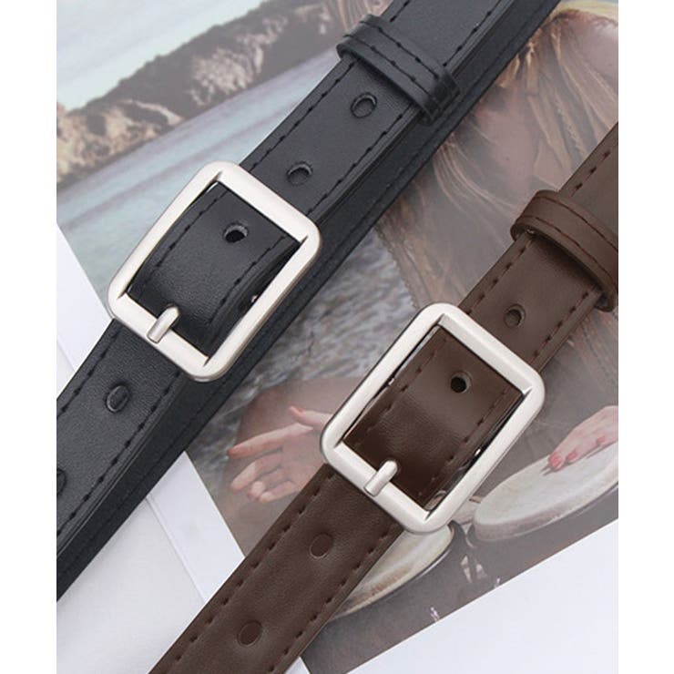 スクエア サークルバックルレザーベルト 3タイプ | kirakiraShop  | 詳細画像28 