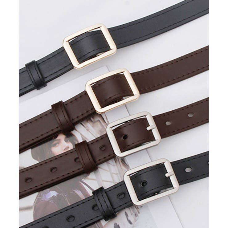スクエア サークルバックルレザーベルト 3タイプ | kirakiraShop  | 詳細画像30 