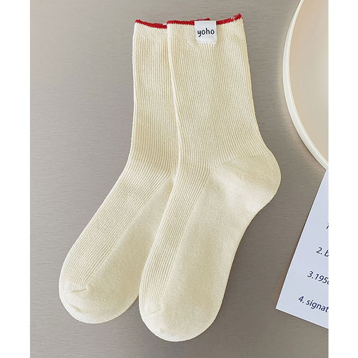 タグ配色ラインソックス 小物 靴下[品番：IK000008214