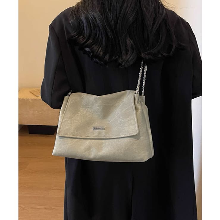 フェイクレザーチェーンショルダーバッグ 鞄 かばん | kirakiraShop  | 詳細画像4 