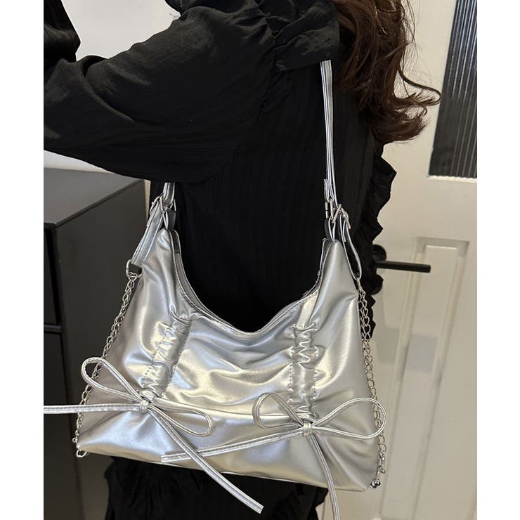 2Wayリボンギャザーバッグ 鞄 かばん | kirakiraShop  | 詳細画像4 