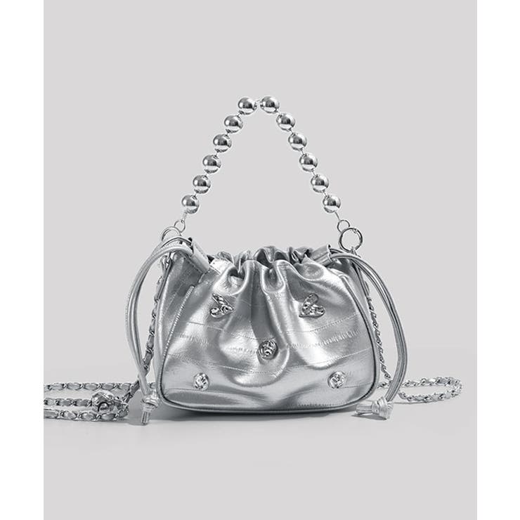 2wayシルバーパーツドロストショルダーバッグ ワンサイズ 小物 | kirakiraShop  | 詳細画像2 